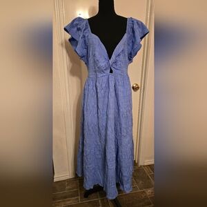 Universal Thread Blue Ruffle Sleeve Dress